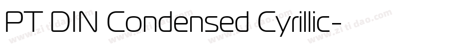 PT DIN Condensed Cyrillic字体转换